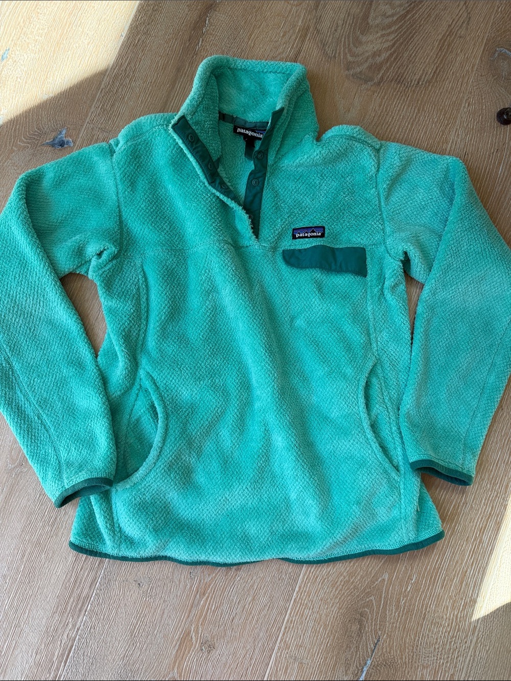 Patagonia Women’s Re-Tool Snap-T Pullover | Bright Teal Fleece